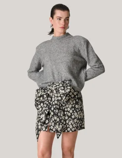 Shoeby Jacquard Mini Rok Zwart/Wit<DAMES Rokken