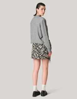 Shoeby Jacquard Mini Rok Zwart/Wit<DAMES Rokken