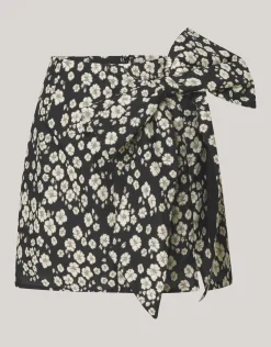Shoeby Jacquard Mini Rok Zwart/Wit<DAMES Rokken