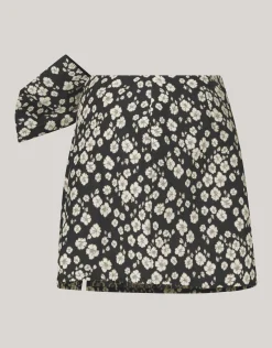 Shoeby Jacquard Mini Rok Zwart/Wit<DAMES Rokken