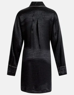 Shoeby Jacquard Print Jurk Zwart<DAMES Jurken