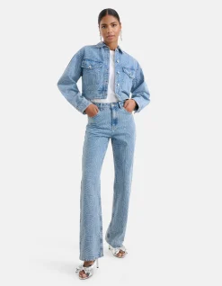 Shoeby Jacquard Straight Fit Jeans<DAMES Jeans