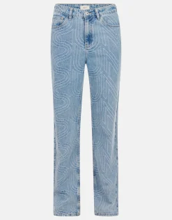 Shoeby Jacquard Straight Fit Jeans<DAMES Jeans