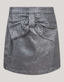 Shoeby Jacquard Strik Mini Rok Zilver< Rokken