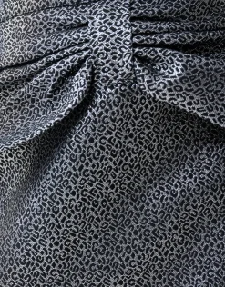Shoeby Jacquard Strik Mini Rok Zilver< Rokken