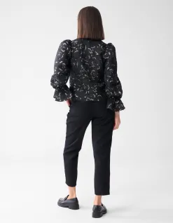 Shoeby Jacquard Strik Top Zwart<DAMES Tops