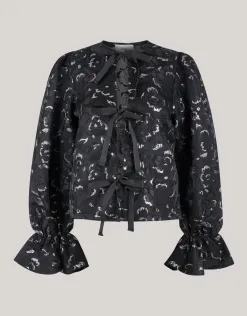 Shoeby Jacquard Strik Top Zwart<DAMES Tops