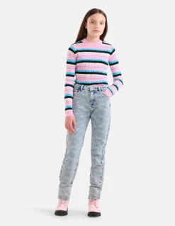 Shoeby Jacquard Tapered Jeans Bleached< Jeans