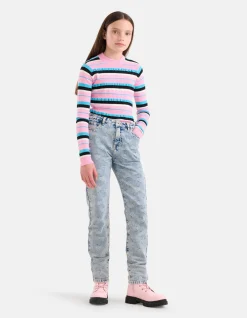 Shoeby Jacquard Tapered Jeans Bleached< Jeans