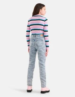 Shoeby Jacquard Tapered Jeans Bleached< Jeans