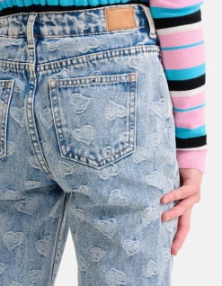 Shoeby Jacquard Tapered Jeans Bleached< Jeans