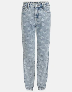 Shoeby Jacquard Tapered Jeans Bleached< Jeans