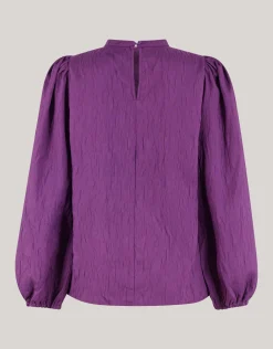 Shoeby Jacquard Top Paars<DAMES Tops