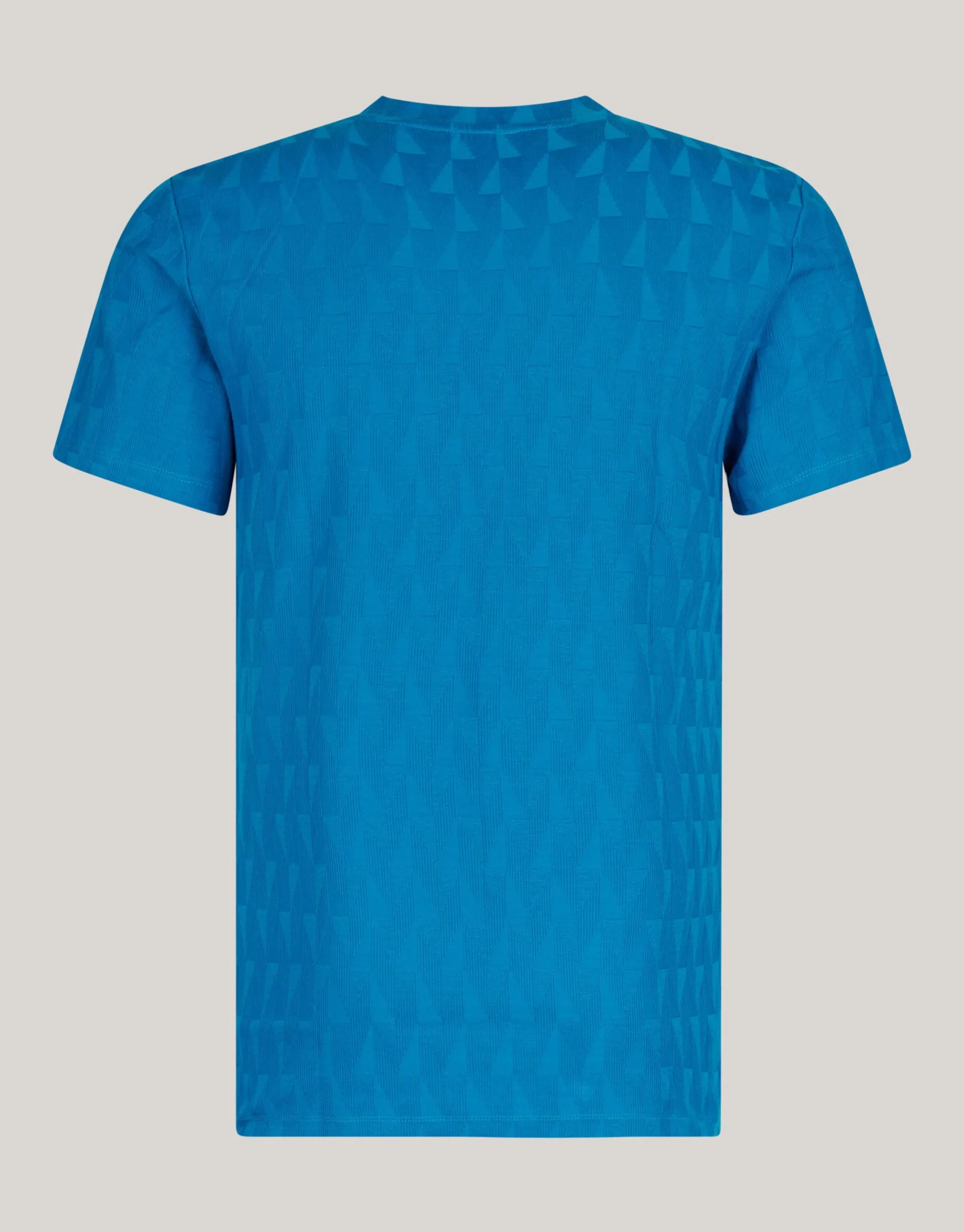 Shoeby Jacquard T-shirt Blauw<Heren T-Shirts En Polo's