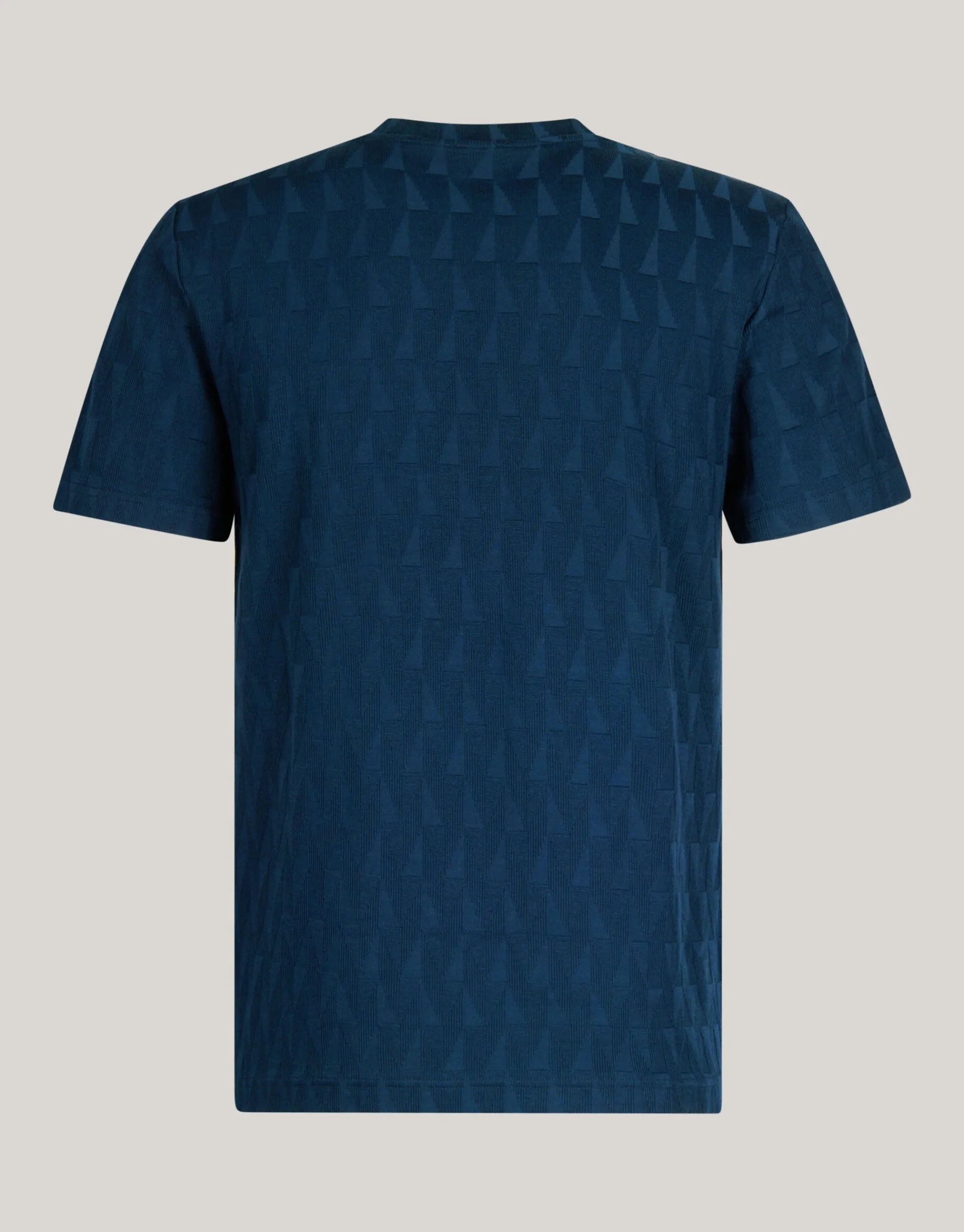 Shoeby Jacquard T-shirt Donkerblauw<Heren T-Shirts En Polo's