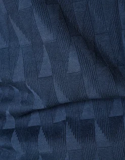 Shoeby Jacquard T-shirt Donkerblauw<Heren T-Shirts En Polo's
