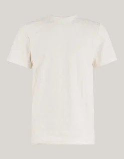 Shoeby Jacquard T-shirt Gebroken Wit<Heren T-Shirts En Polo's