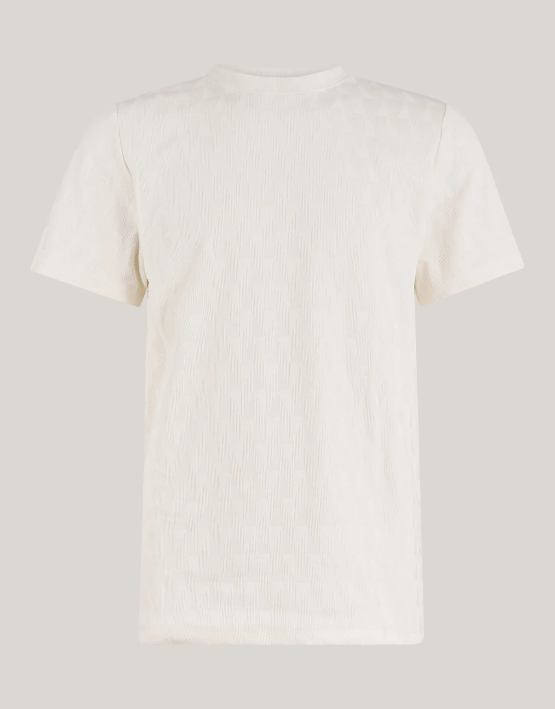 Shoeby Jacquard T-shirt Gebroken Wit<Heren T-Shirts En Polo's