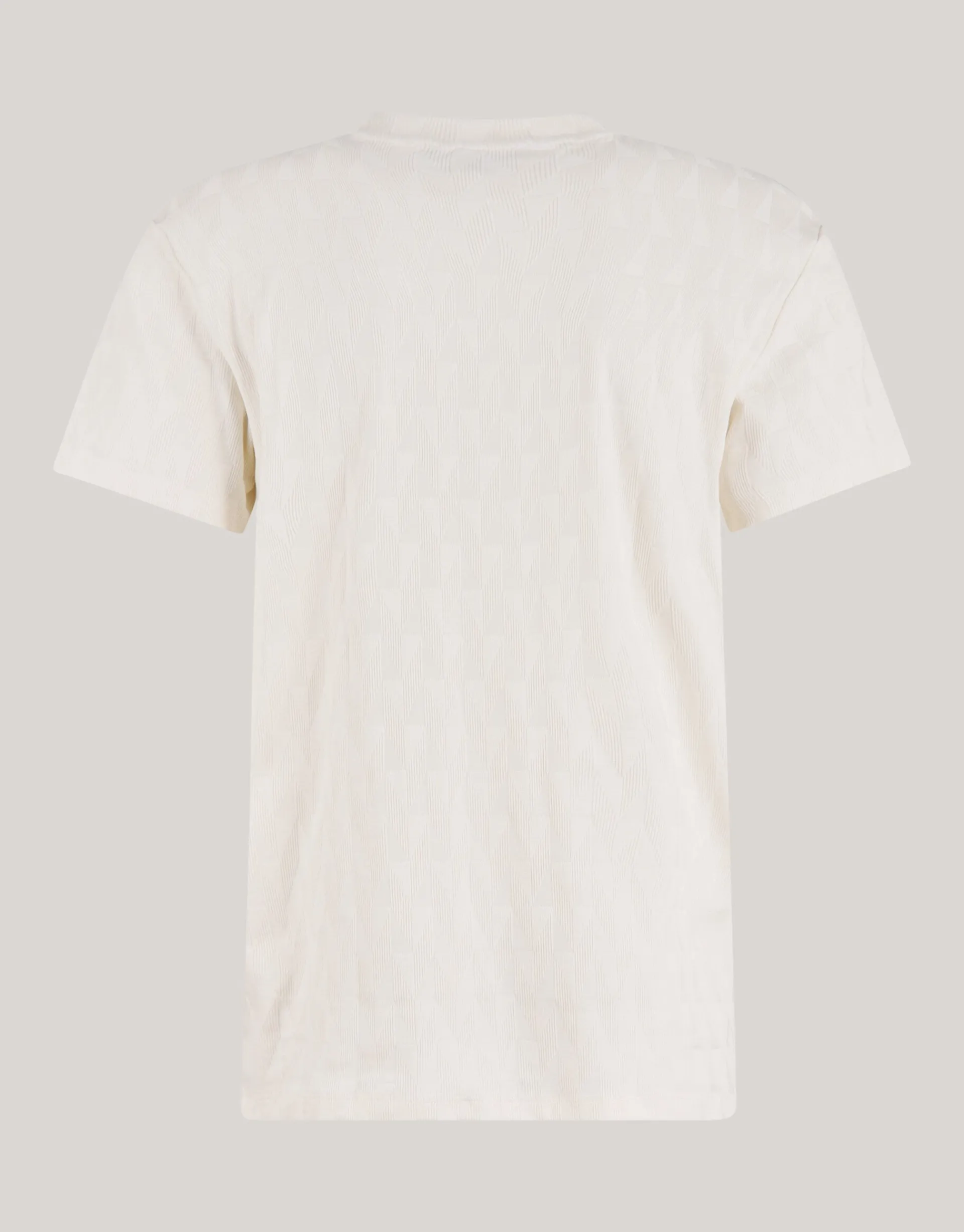 Shoeby Jacquard T-shirt Gebroken Wit<Heren T-Shirts En Polo's