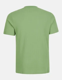 Shoeby Jacquard T-shirt Groen<Heren T-Shirts En Polo's