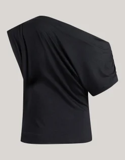 Shoeby Jersey Asymmetrische Top Zwart<DAMES Tops