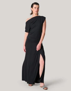 Shoeby Jersey Asymmetrische Top Zwart<DAMES Tops