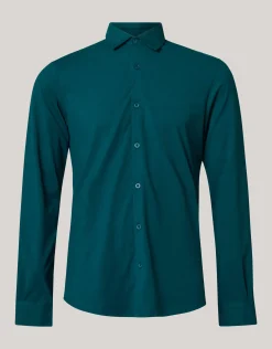 Shoeby Jersey Overhemd Donkergroen<Heren Overhemden