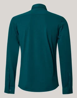 Shoeby Jersey Overhemd Donkergroen<Heren Overhemden