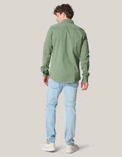 Shoeby Jersey Overhemd Groen<Heren Overhemden