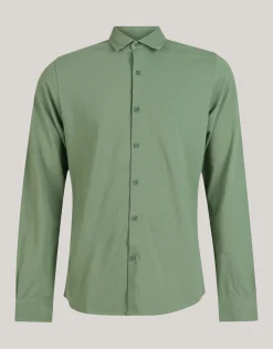 Shoeby Jersey Overhemd Groen<Heren Overhemden