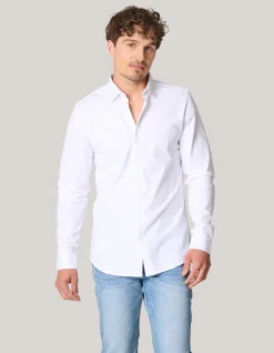 Shoeby Jersey Overhemd Wit<Heren Overhemden
