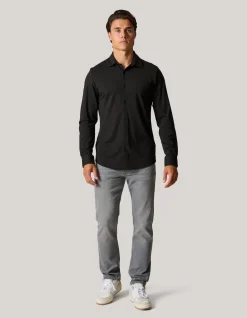 Shoeby Jersey Overhemd Zwart<Heren Overhemden