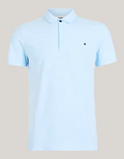 Shoeby Jersey Polo Lichtblauw<Heren T-Shirts En Polo's