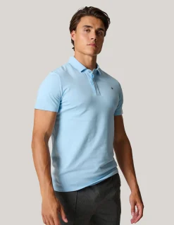 Shoeby Jersey Polo Lichtblauw<Heren T-Shirts En Polo's