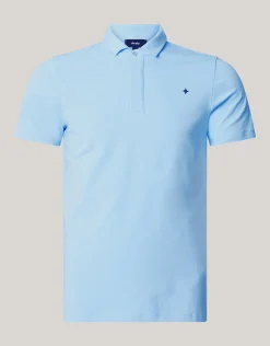 Shoeby Jersey Polo Lichtblauw<Heren T-Shirts En Polo's