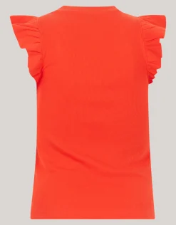 Shoeby Jersey Ruffle Top Rood<DAMES T-Shirts|Tops
