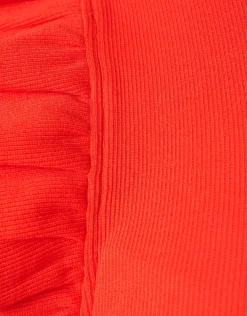 Shoeby Jersey Ruffle Top Rood<DAMES T-Shirts|Tops