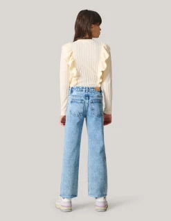 Shoeby Kabel Ruffle Top Gebroken Wit< Tops Lange Mouw