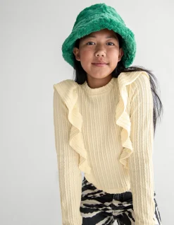 Shoeby Kabel Ruffle Top Gebroken Wit< Tops Lange Mouw