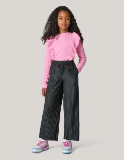 Shoeby Kabel Ruffle Top Roze< T-Shirts|Tops Lange Mouw