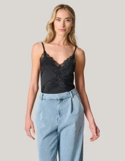 Shoeby Kanten Body Zwart<DAMES Tops