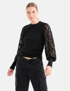 Shoeby Kanten Top Zwart<DAMES Tops