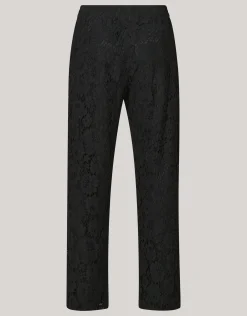 Shoeby Kanten Wide Leg Broek Zwart<DAMES Broeken