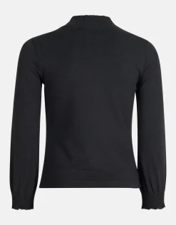 Shoeby Katoenen Top Zwart< Tops Lange Mouw