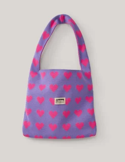 Shoeby Knitted Tas Paars/Roze< Tassen