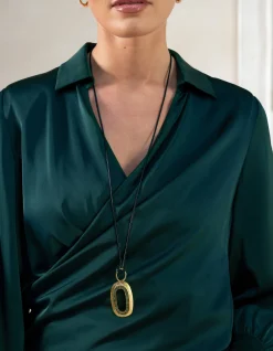Shoeby Knot Blouse Groen By Mieke<DAMES Blouses