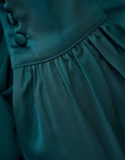 Shoeby Knot Blouse Groen By Mieke<DAMES Blouses