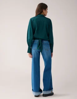 Shoeby Knot Blouse Groen By Mieke<DAMES Blouses