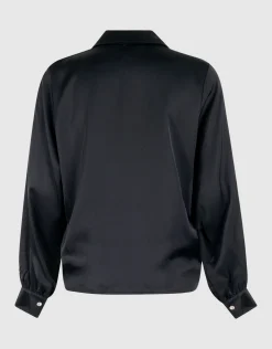Shoeby Knot Blouse Zwart<DAMES Blouses