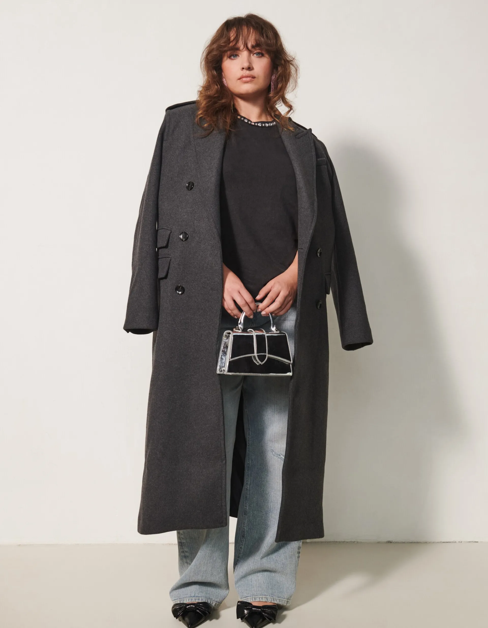 Shoeby Lange Trenchcoat Donkergrijs By Fred<DAMES Jassen